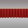 Querbehang Fanni in rot uni mit Reihband Musterbild