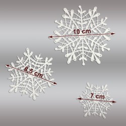 3er Set Fensterbilder Schneesterne Weihnachtsdeko Maße