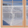 Scheibenhänger Maxi in weiß aus Plauener Spitze am WInterfenster