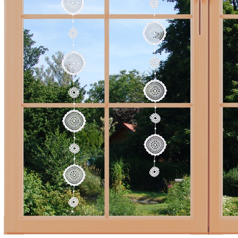 Girlande/Fensterbild Mandala-Kreis Hochwertige Ganzjahres