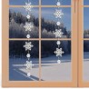 Girlande / Fensterbild Schnee-Stern Winter-Fensterdekoration am Fenster