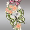 Fensterhänger Mariposa mit Schmetterlingen Detailbild Stickrei