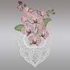 Allzeit-Fensterbild Orchidee in Rosa Echte Plauener Spitze ganzheitliche Ansicht
