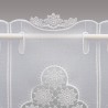 Spitzengardine Talea in französischem Landhaus-Stil aus Echter Plauener Spitze in Weiß Detailansicht oben