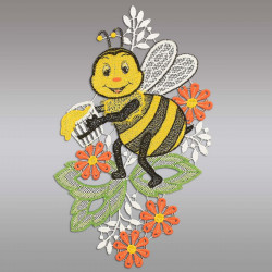 Anhänger Imke mit Biene für's Kinderzimmer ganzheitliche Ansicht